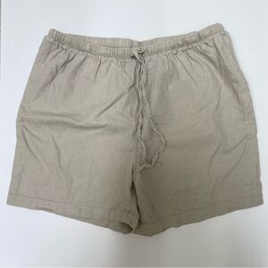 Liz Baker linen beige shorts size S